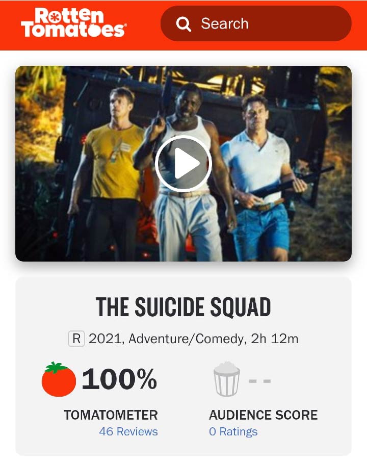 The Suicide Squad Mở Điểm 100% Cà Chua Tươi, Bom Tấn Hành Động Đáng Xem Nhất Năm Đây Rồi!